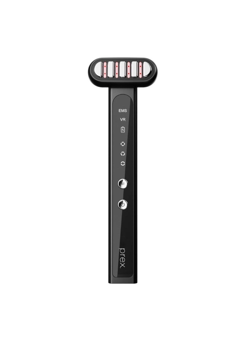 Prex LED Wand Red Light Eye Firming Facial Massager, Home Eye Massager, Easy to Carry, Anti-Aging, Wrinkles, Bubbles, Reduce Dark Circles, Wrinkles, Black